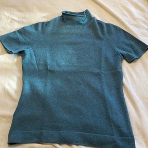 Brooks Brothers Green short-sleeve cashmere sweater.